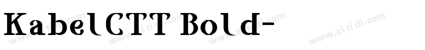 KabelCTT Bold字体转换